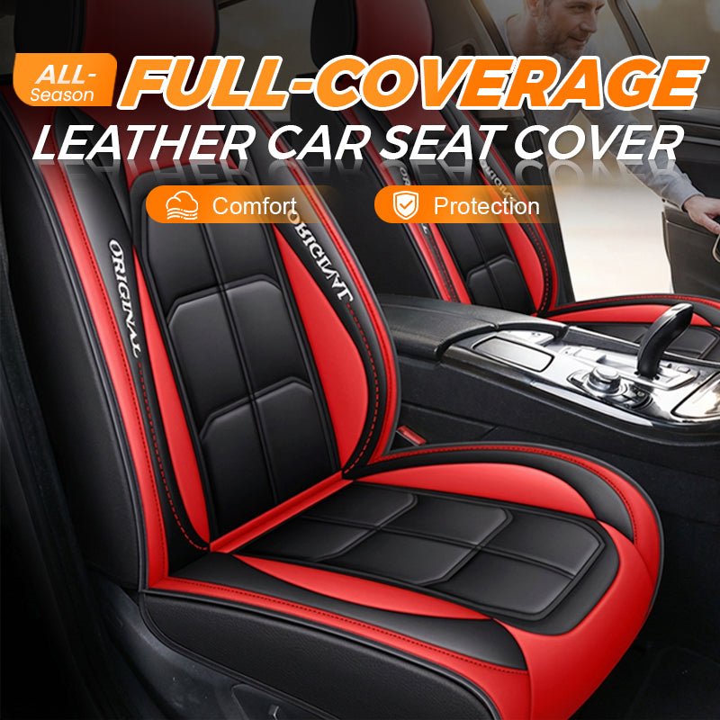 Full-Coverage Leather Car Seat Cover