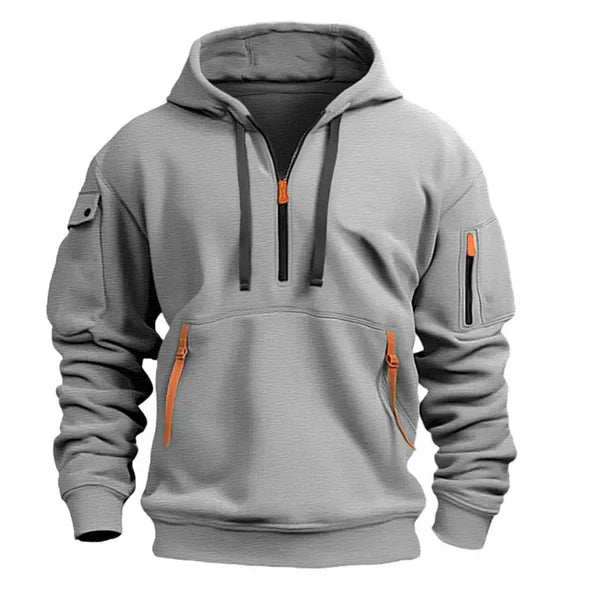 Image of Gavin | Men's Half-Zip Pullover Hoodie