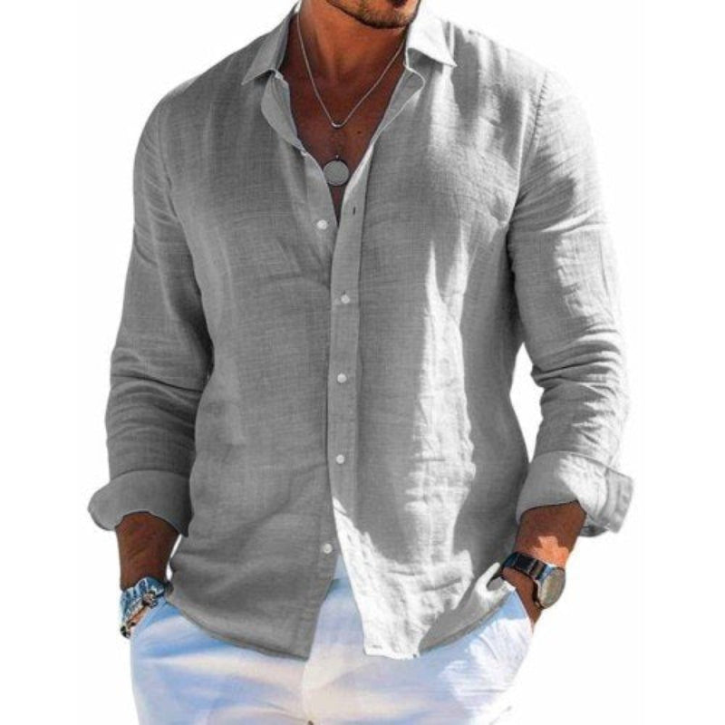 Image of George | Men's Long Sleeve Button-Down Casual Shirt