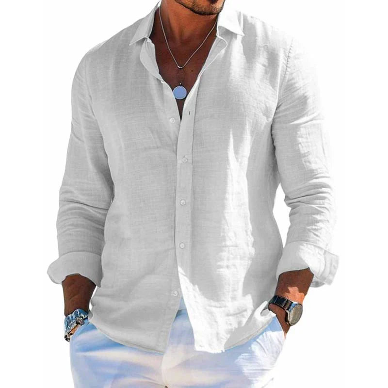 Image of George | Men's Long Sleeve Button-Down Casual Shirt