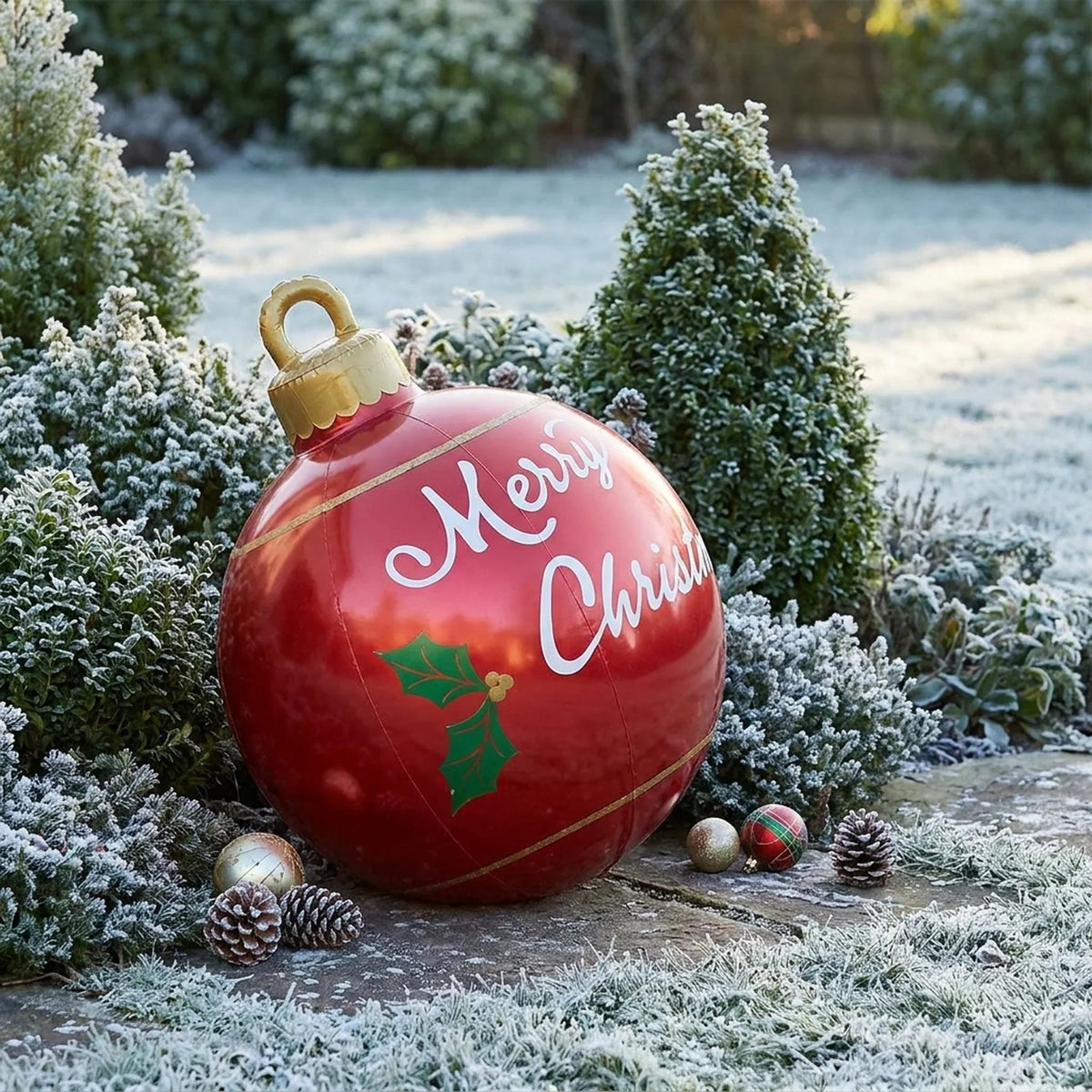 Giant Inflatable Ornament Ball for Outdoor Holiday Displays