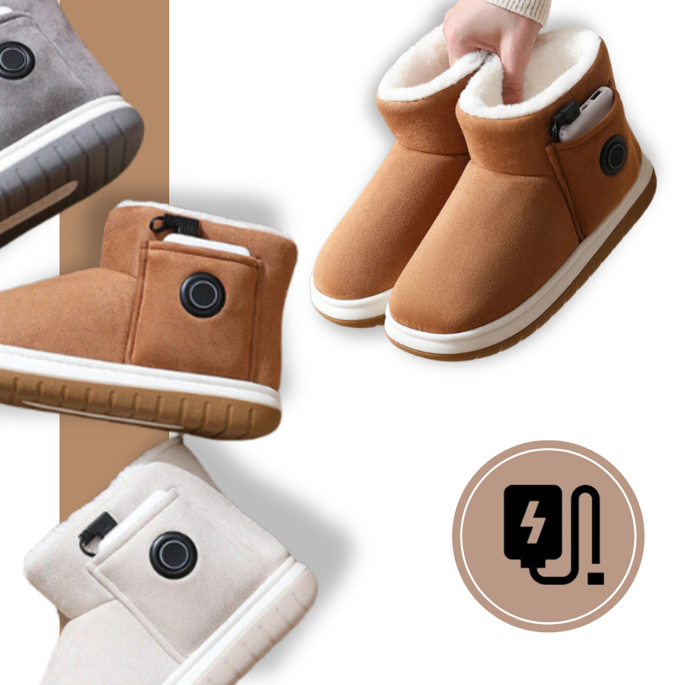Graphene Heated Winter Boots with Adjustable Temperature and Rechargeable Battery