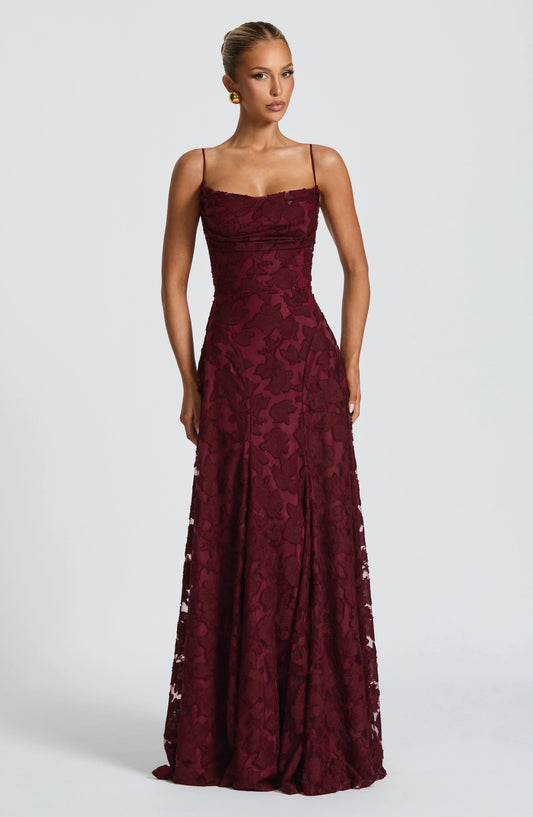Image of Greta | Women's Spaghetti Strap A-Line Maxi Dress