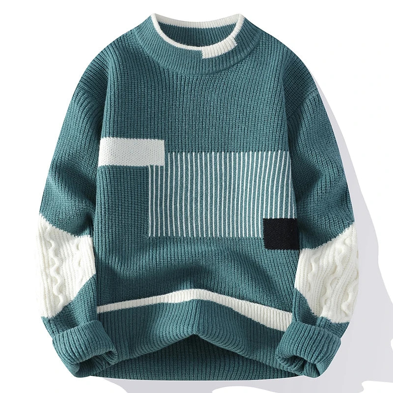 Image of Gus | Unisex Patchwork Polyester Sweater