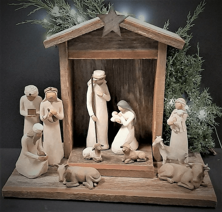 Handcrafted 20-Piece Christmas Nativity Set