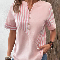 Hannah | Women's Button-Down Striped Blouse