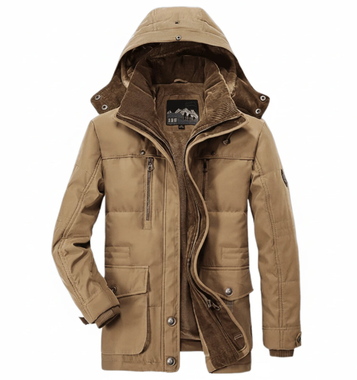 Hooded Military Winter Jacket for Men