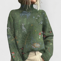 Jade | Women's Turtleneck Printed Sweater