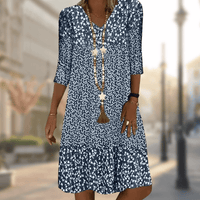 Jamie | Women's V-Neck A-Line Midi Dress