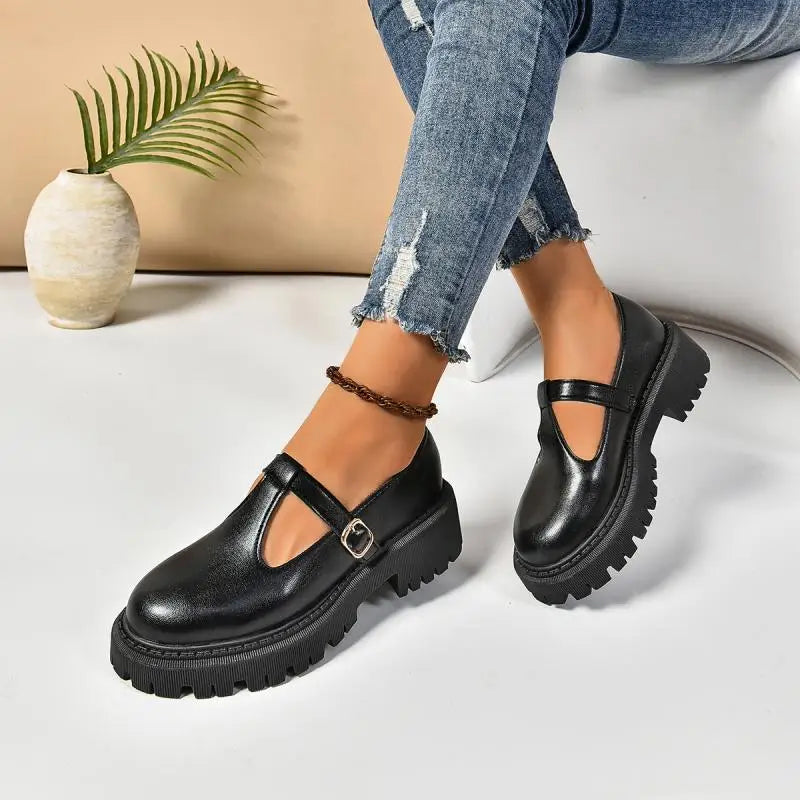 Image of Jean | Women's Chunky Platform Mary Jane Shoes