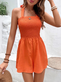 Jolene | Women's Smocked Halter Romper