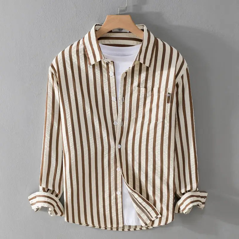 Image of Jonas | Men's Long Sleeve Striped Shirt
