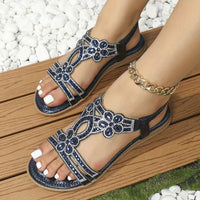Jordan | Women's Rhinestone Embellished Flat Sandals