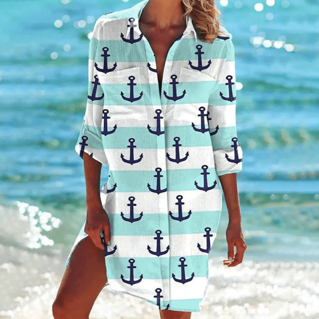 Image of Karen | Women's Button-Down Mini Dress