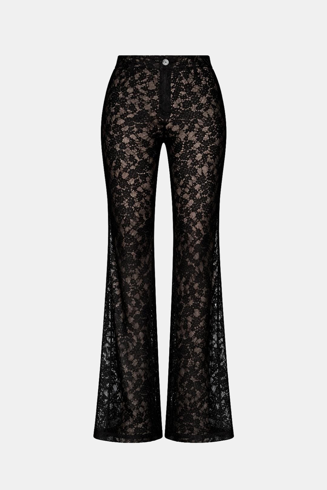 Image of Karen | Women's High-Waisted Lace Flare Pants