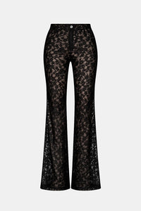 Karen | Women's High-Waisted Lace Flare Pants