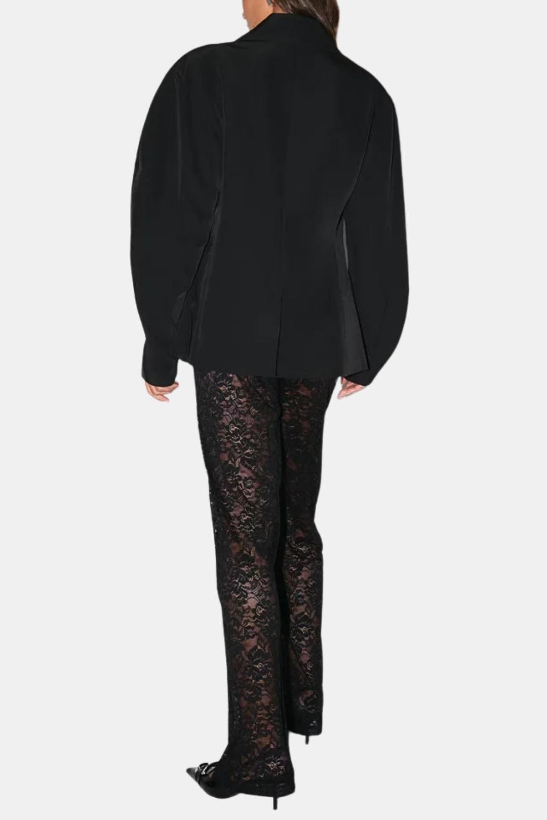 Image of Karen | Women's High-Waisted Lace Flare Pants