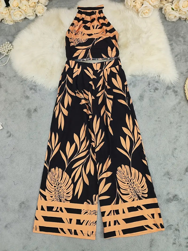 Image of Karina | Women's Halter Top Two-Piece Set