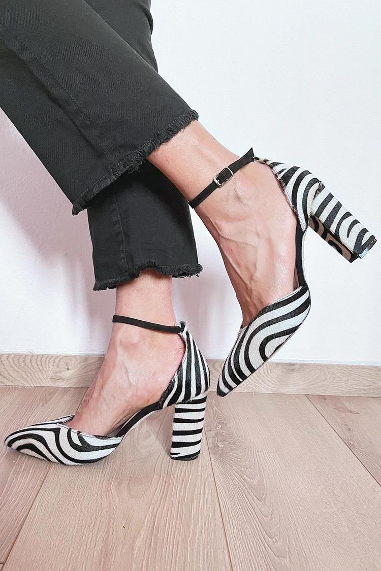 Image of Katherine | Women's Pointed Toe Block Heel Ankle Strap Heels