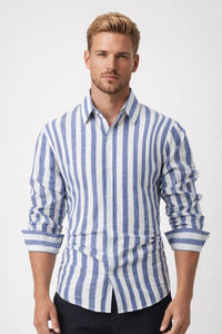 Keegan | Men's Button-Down Striped Shirt