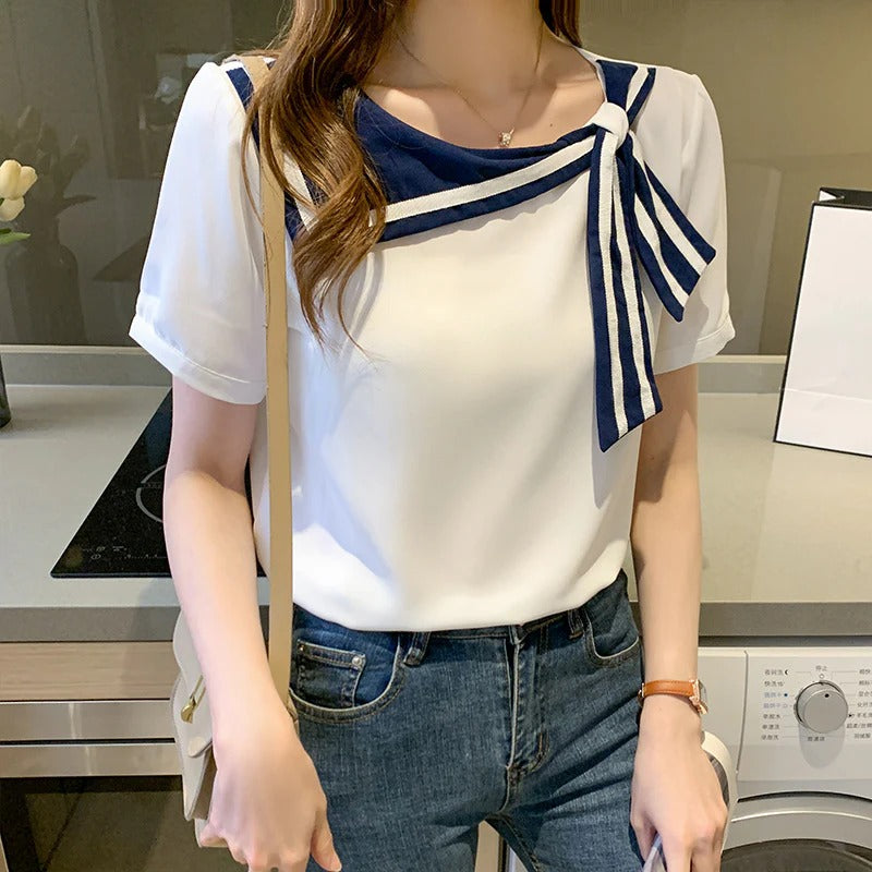 Image of Kiara | Women's Tie Neck Blouse