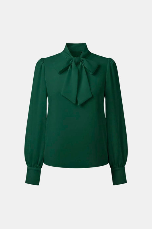 Image of Kim | Women's Long Sleeve Tie Neck Blouse