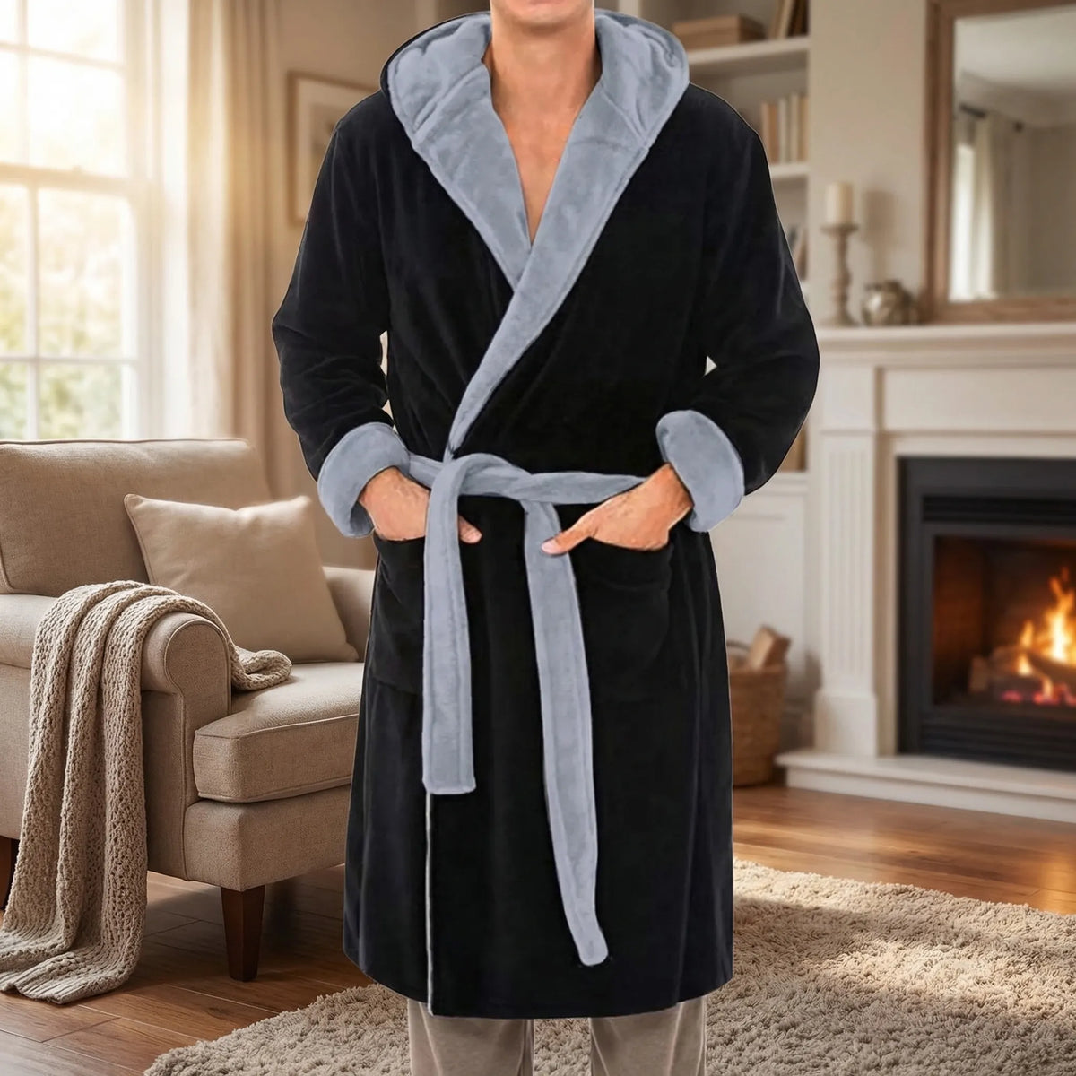 Kimono Dressing Gown with Belt