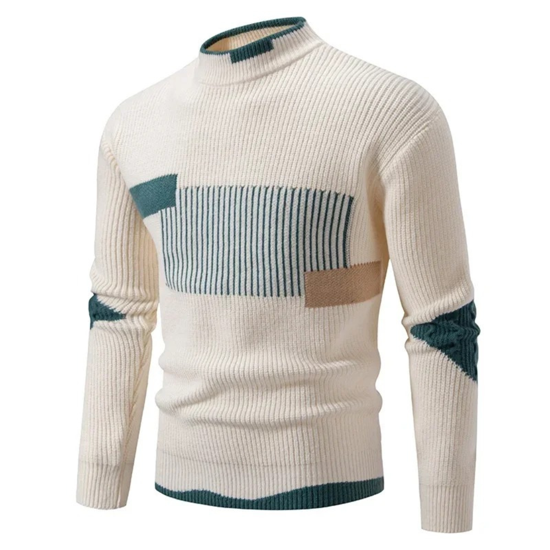 Image of Lawson | Men's Geometric Mock Neck Sweater