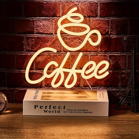 LED Neon Coffee Sign - Wall Decor for Coffee Lovers
