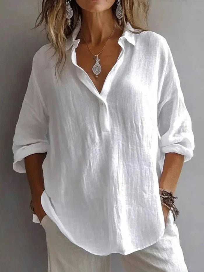 Image of Lena | Women's Long Sleeve Button-Down Blouse