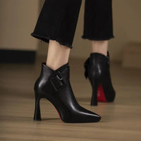 Lena | Women's Pointed Toe Heeled Ankle Boots