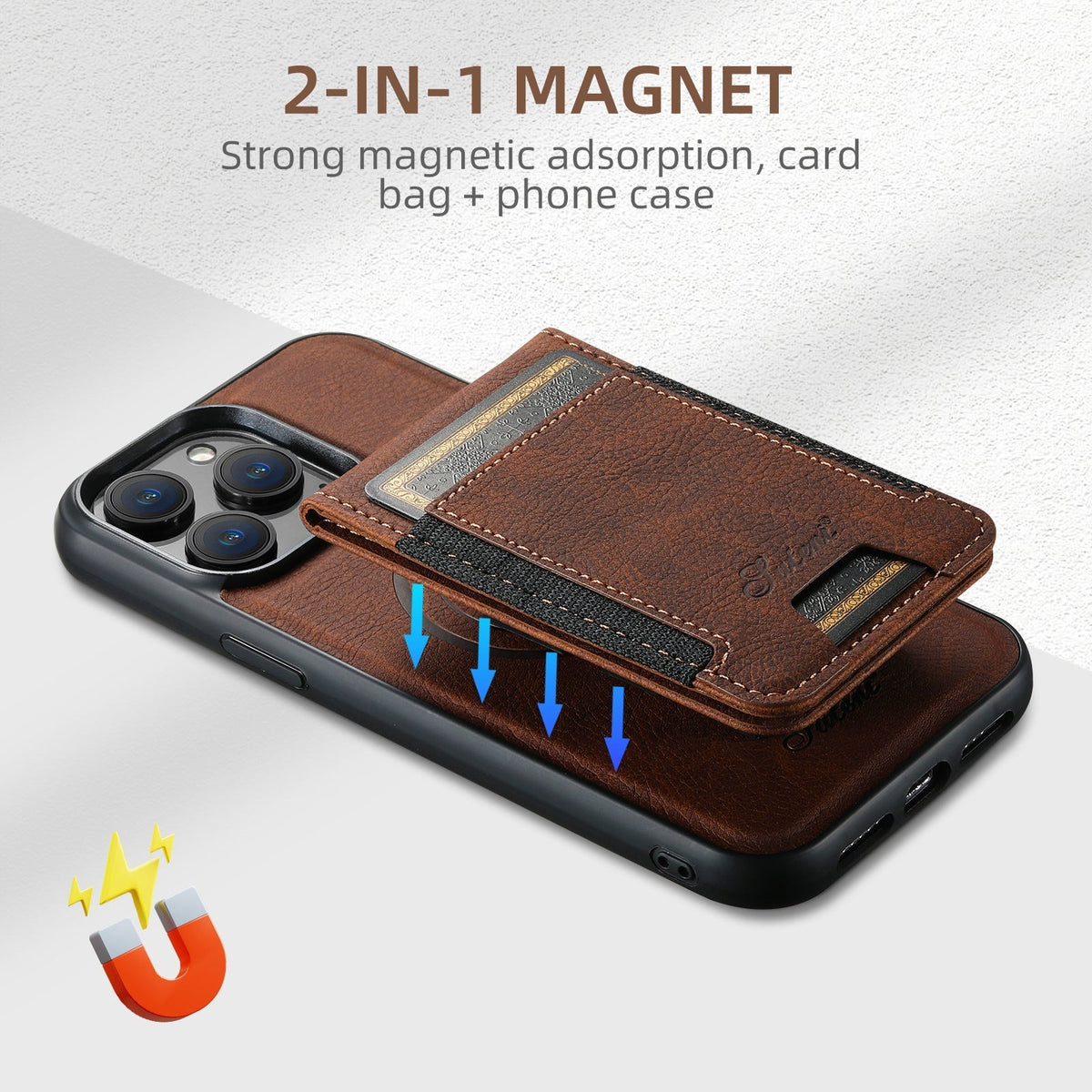 Luxury Phone Case - Card Holder & Magnetic Stand