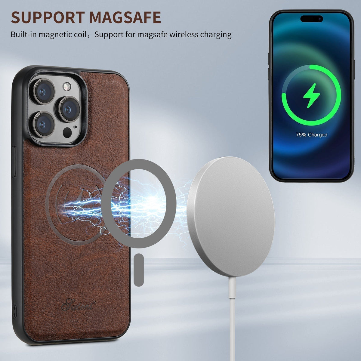 Luxury Phone Case - Card Holder & Magnetic Stand