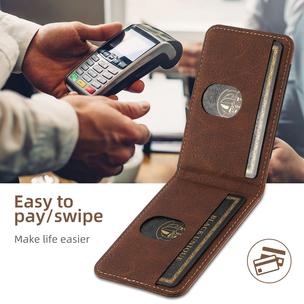 Luxury Phone Case - Card Holder & Magnetic Stand