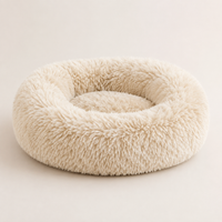 Machine-Washable Cozy Plush Calming Dog Bed