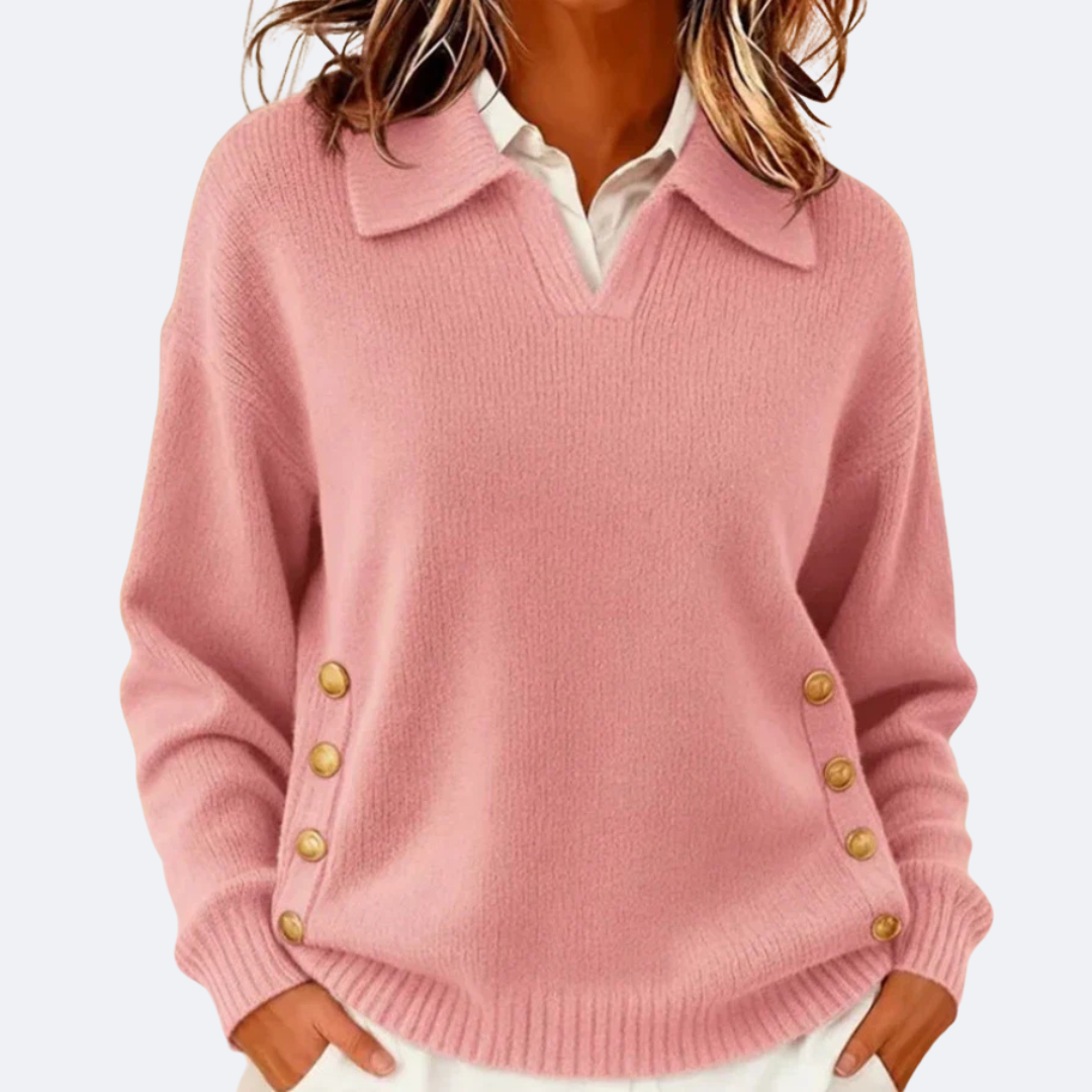 Image of Mackenzie | Women's Collared Button Sweater
