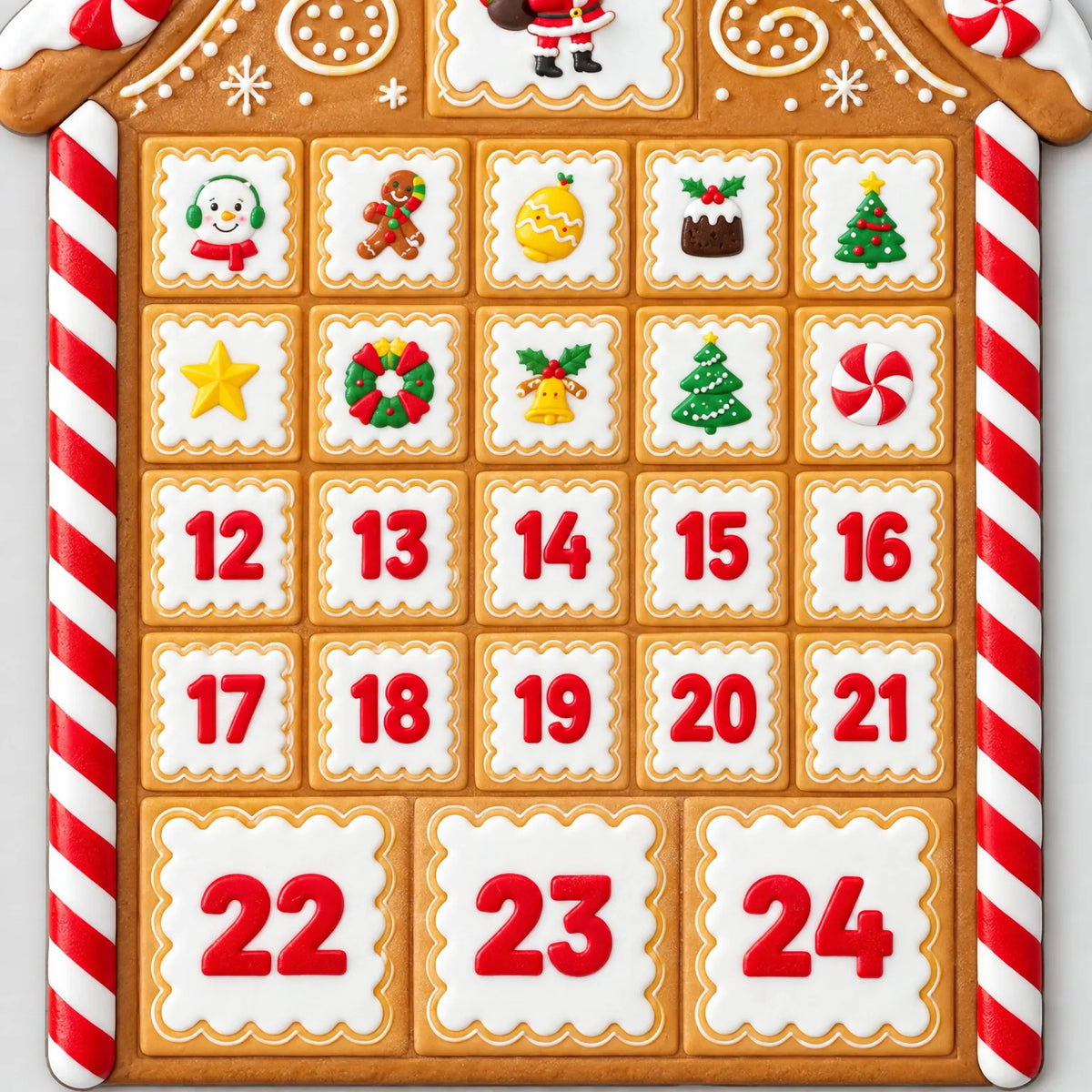 Magnetic Gingerbread House Advent Calendar – Fridge Advent Calendar with 24 Christmas Magnets