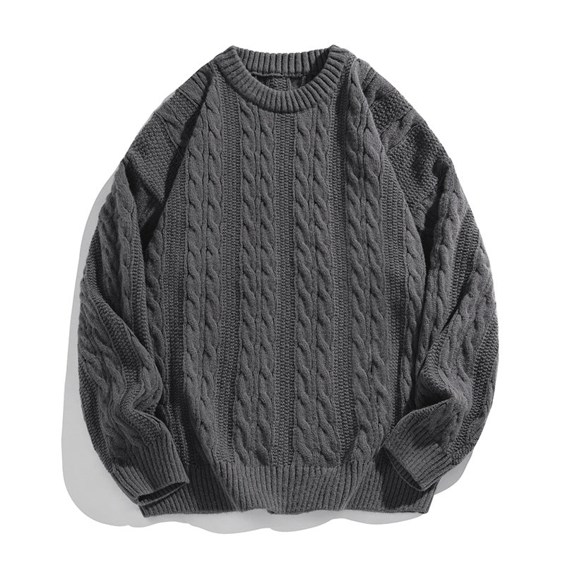Image of Marc | Men's Cable Knit Crew Neck Sweater