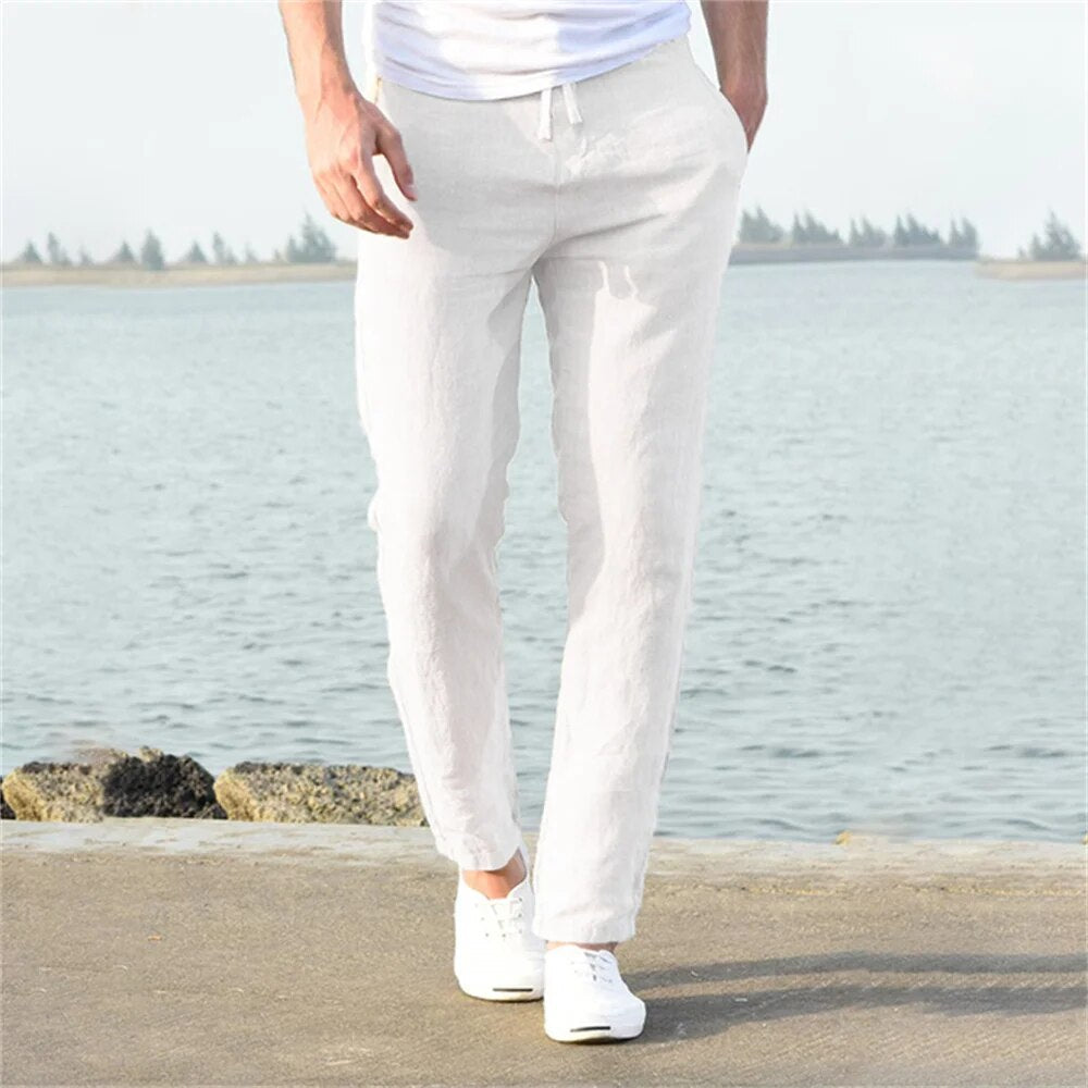 Image of Marco | Men's Straight Leg Drawstring Casual Pants
