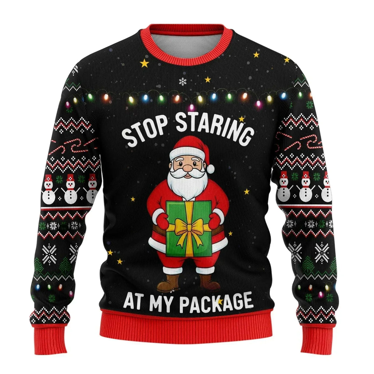 Men's Festive Snowman Print Christmas Sweater