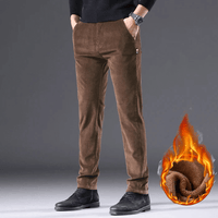 Men's Fleece-Lined Corduroy Winter Pants