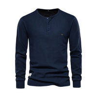 Men's Long Sleeve Round Neck Shirt - Comfort & Style