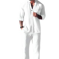 Men's Loungewear Set - V-Neck Top & Pants