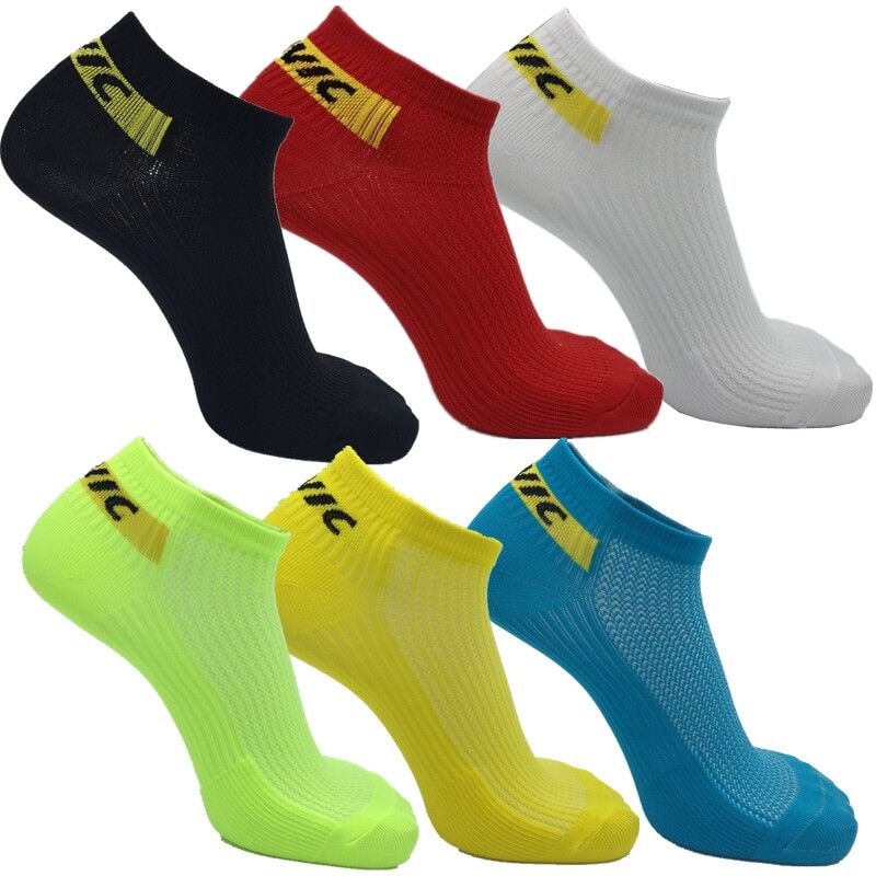 Men's Low-Cut Ankle Cycling Socks with Breathable Mesh and Arch Support