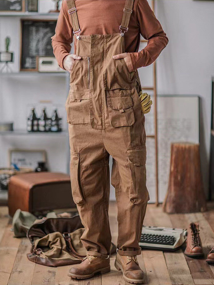 Men's Relaxed Fit Utility Cargo Overalls