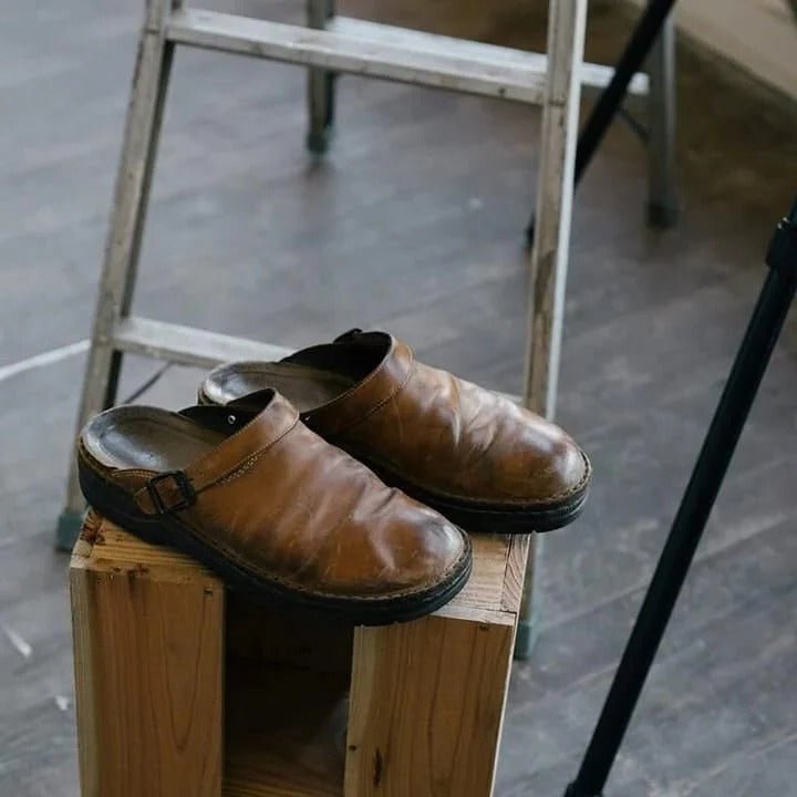 Men's Slip-On Mules with Heel Strap