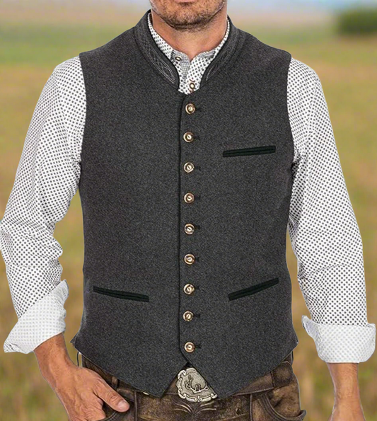Men's Traditional Bavarian Trachten Vest - Stylish & Classic