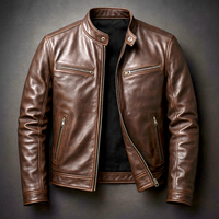 Men's Vintage PU Leather Jacket – Classic Retro Biker Jacket