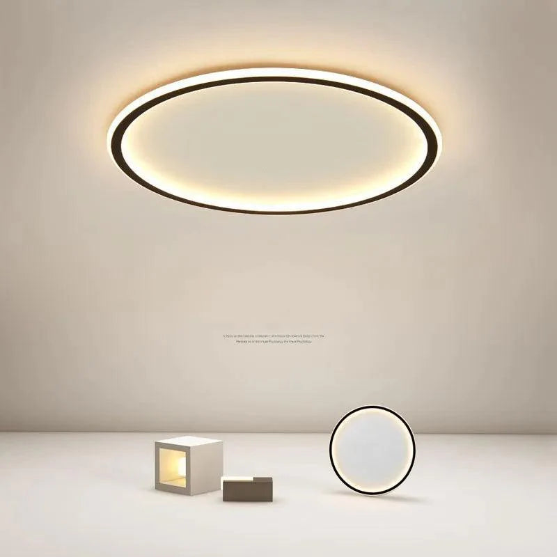 Minimalist Design Ceiling Light for Bedroom with Integrated LED Lighting