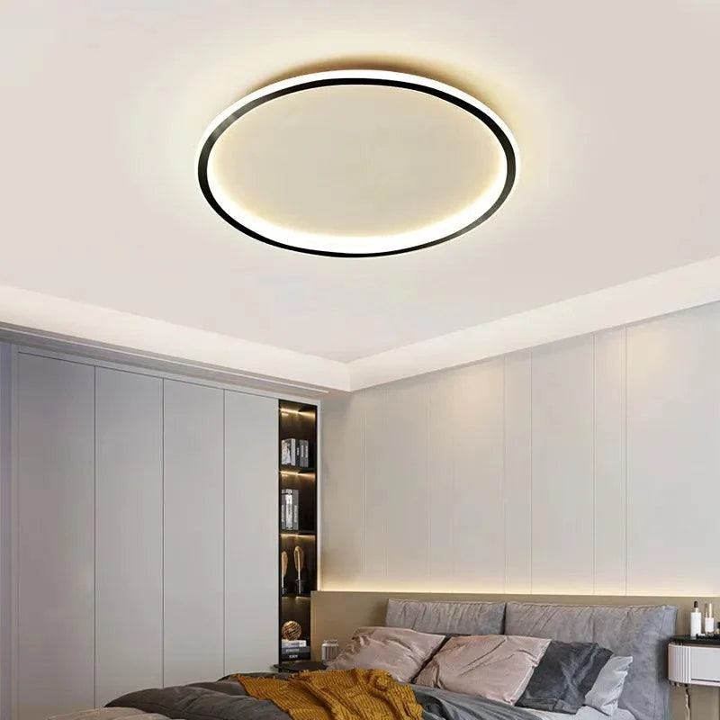 Minimalist Design Ceiling Light for Bedroom with Integrated LED Lighting